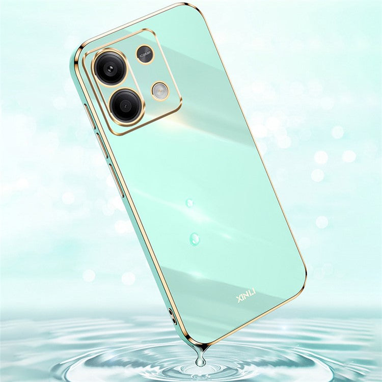 XINLI For Xiaomi Redmi Note 13 Pro 4G / Poco M6 Pro 4G TPU Phone Case Electroplating Edge - Red
