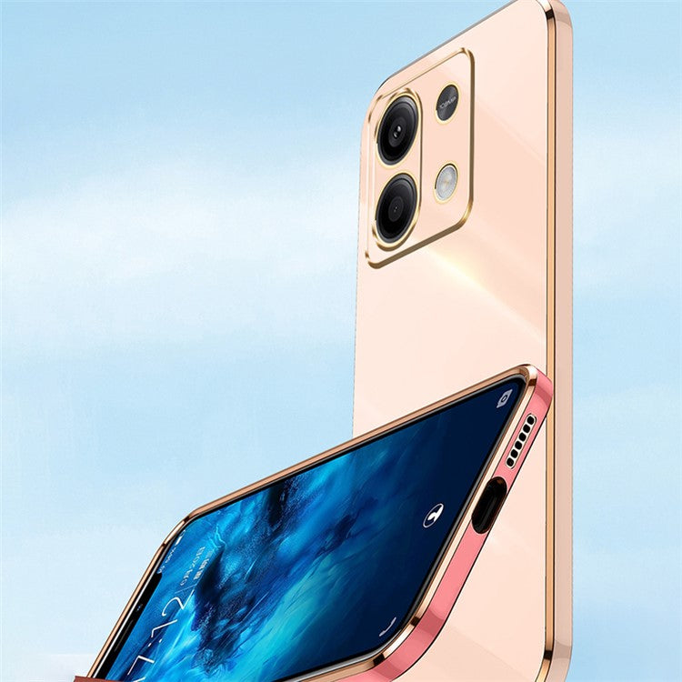 XINLI For Xiaomi Redmi Note 13 Pro 4G / Poco M6 Pro 4G TPU Phone Case Electroplating Edge - Red