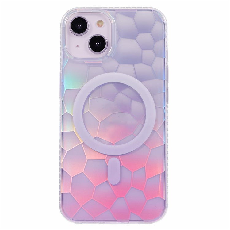 MP Series For iPhone 14 Cell Phone Case Gradient TPU+Acrylic Dual-sided IMD Cover Compatible with MagSafe - Purple