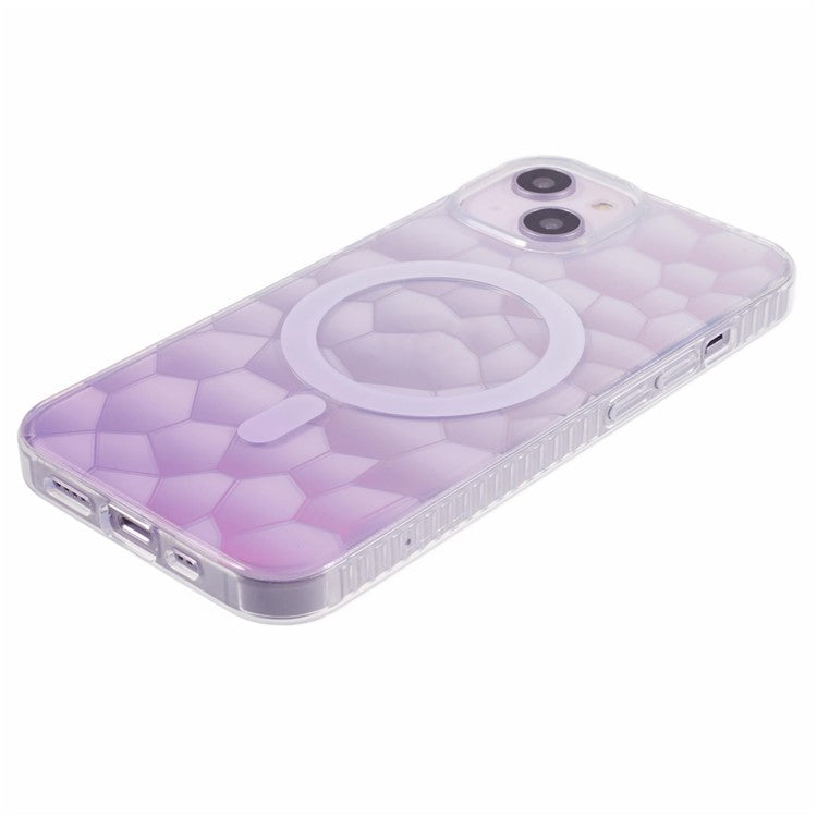 MP Series For iPhone 14 Cell Phone Case Gradient TPU+Acrylic Dual-sided IMD Cover Compatible with MagSafe - Purple