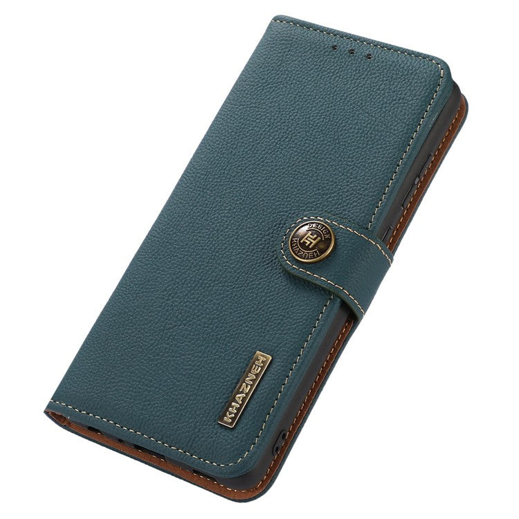 KHAZNEH For Motorola Moto G45 5G / G34 5G Case RFID Blocking Anti-Scratch Stand Phone Cover - Green