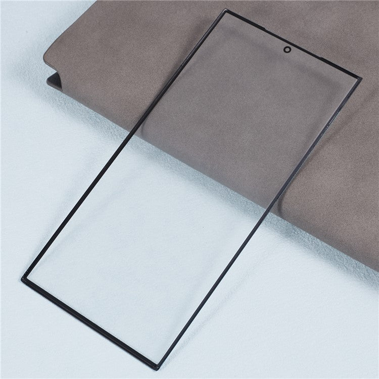 For-Samsung-Galaxy-S23-Ultra-S918-Front-Screen-Glass-Lens-+-OCA-Adhesive-Replacement-Parts-(without-Logo)