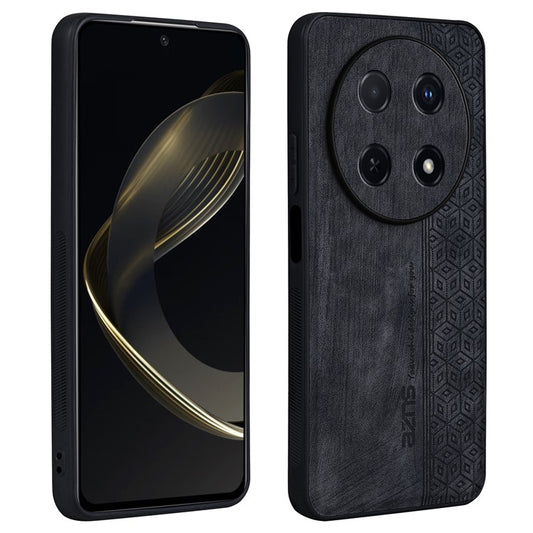 AZNS For Huawei Enjoy 70 Pro Case Anti-Scratch PU Leather Coated TPU Phone Cover - Black