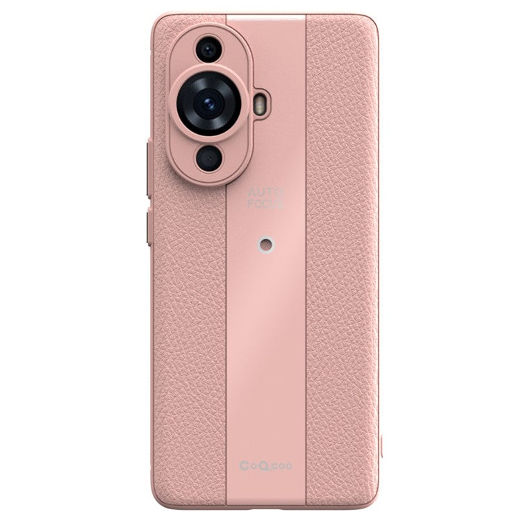 Q.COO For Huawei nova 11 / nova 12s 4G / nova 12 Lite 4G Shockproof Cover PU Leather+TPU+Acrylic Mobile Phone Case - Pink
