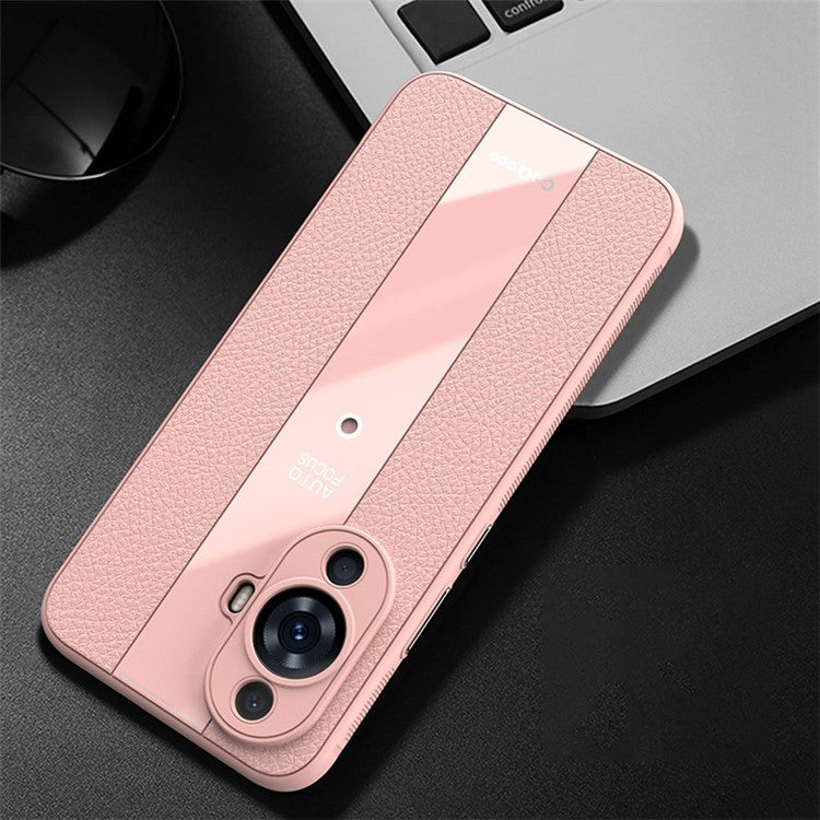 Q.COO For Huawei nova 11 / nova 12s 4G / nova 12 Lite 4G Shockproof Cover PU Leather+TPU+Acrylic Mobile Phone Case - Pink