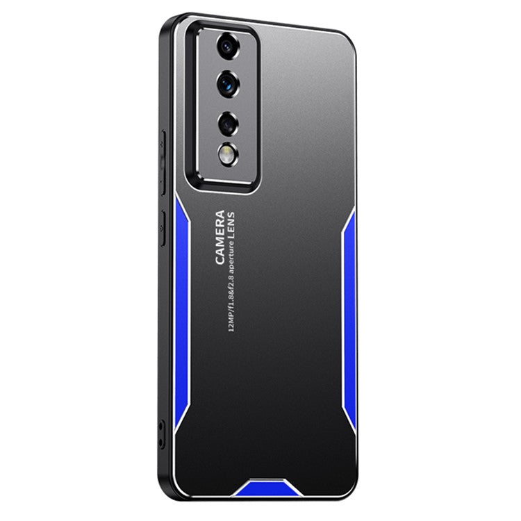 For Honor 80 GT 5G Case Dropproof Aluminium Alloy+PC+TPU Phone Back Cover - Blue