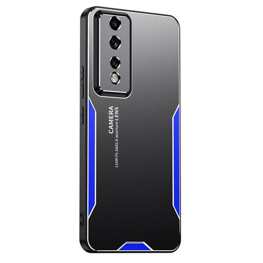 For Honor 80 GT 5G Case Dropproof Aluminium Alloy+PC+TPU Phone Back Cover - Blue