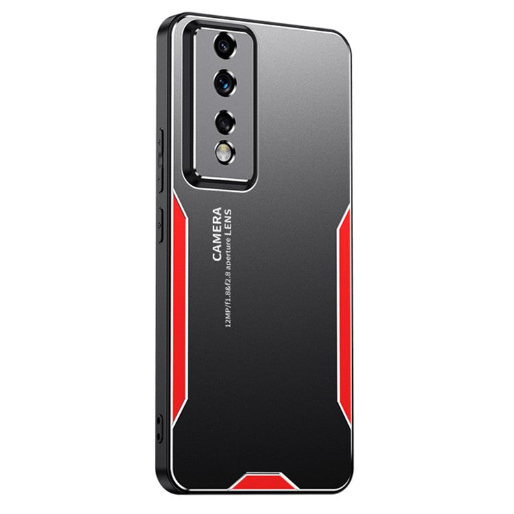 For Honor 80 GT 5G Case Dropproof Aluminium Alloy+PC+TPU Phone Back Cover - Red