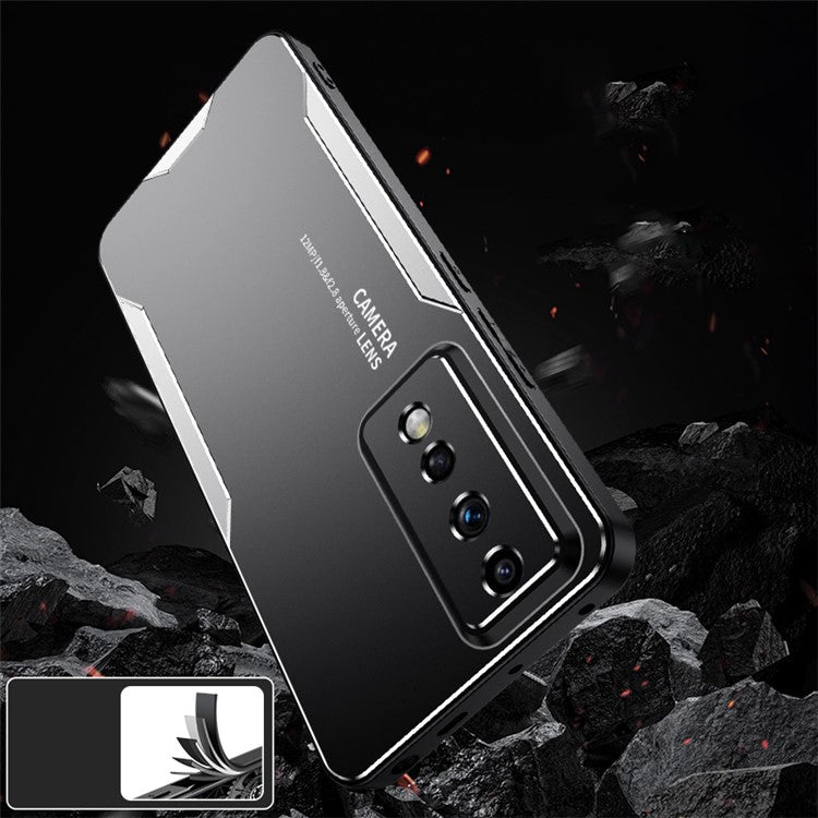 For Honor 80 GT 5G Case Dropproof Aluminium Alloy+PC+TPU Phone Back Cover - Red