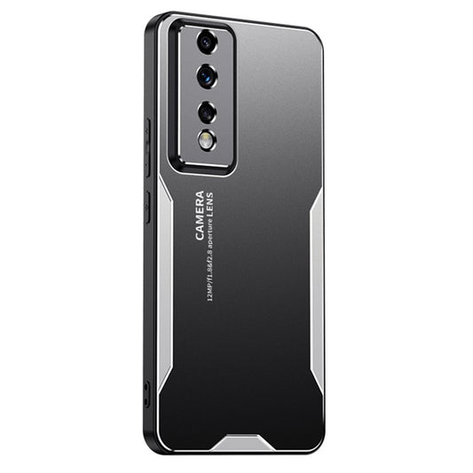 For Honor 80 GT 5G Case Dropproof Aluminium Alloy+PC+TPU Phone Back Cover - Silver