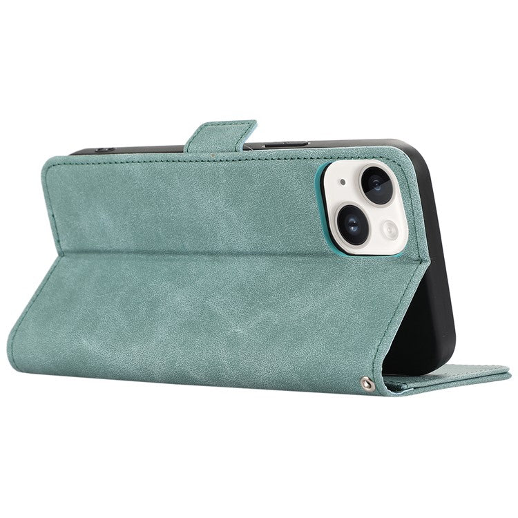 ABEEL For iPhone 14 Case Leather Drop Protection Phone with Side Magnetic Closure - Baby Blue