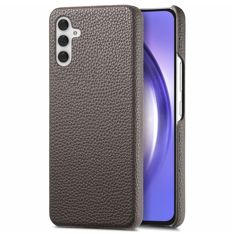 Y1 For Samsung Galaxy A54 5G Case Litchi Texture PU Hard PC Slim Phone Cover - Silver Grey
