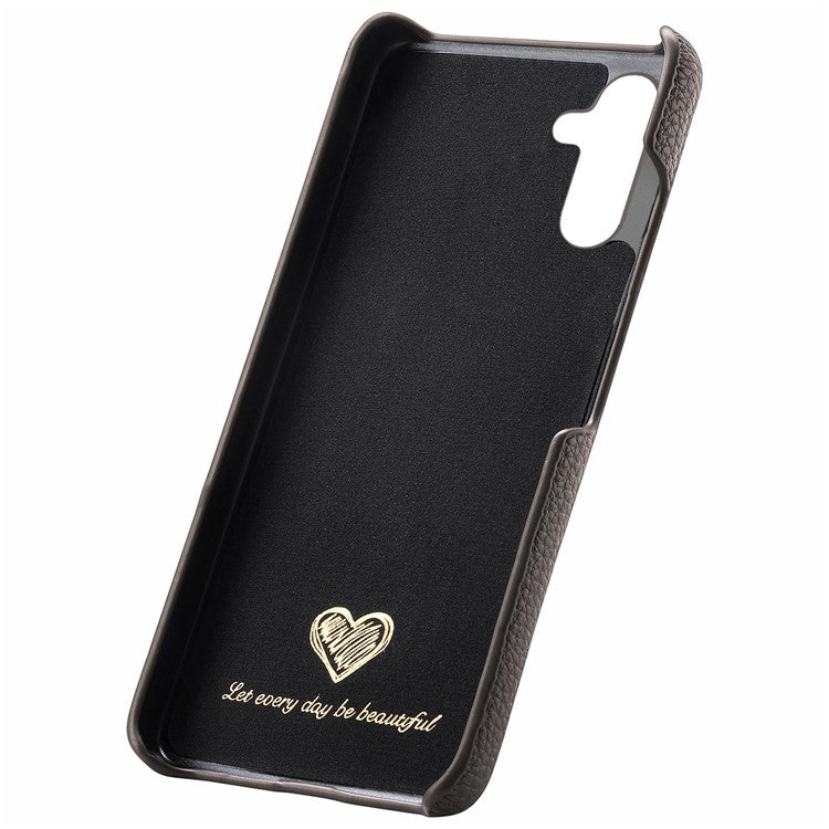 Y1 For Samsung Galaxy A54 5G Case Litchi Texture PU Hard PC Slim Phone Cover - Silver Grey