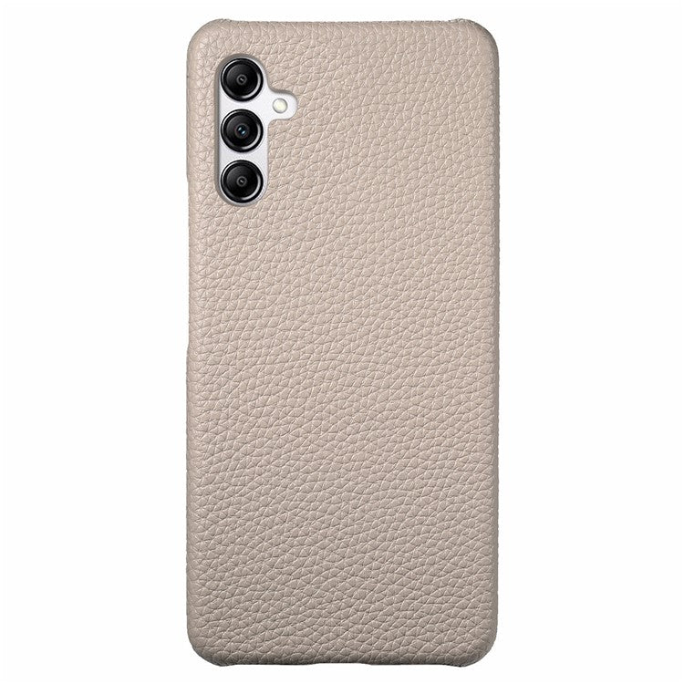 Y1 For Samsung Galaxy A14 5G / A14 4G Cover PU Leather Coated PC Phone Case with Litchi Texture - Khaki Grey