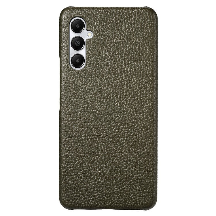 Y1 For Samsung Galaxy A05s 4G Case Litchi Texture PU Leather Hard PC Fall Prevention Cover - Midnight Green