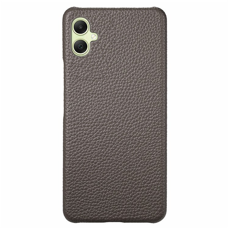 Y1 For Samsung Galaxy A05 4G Case Litchi Texture PU Leather+PC Anti-Scratch Cover - Silver Grey