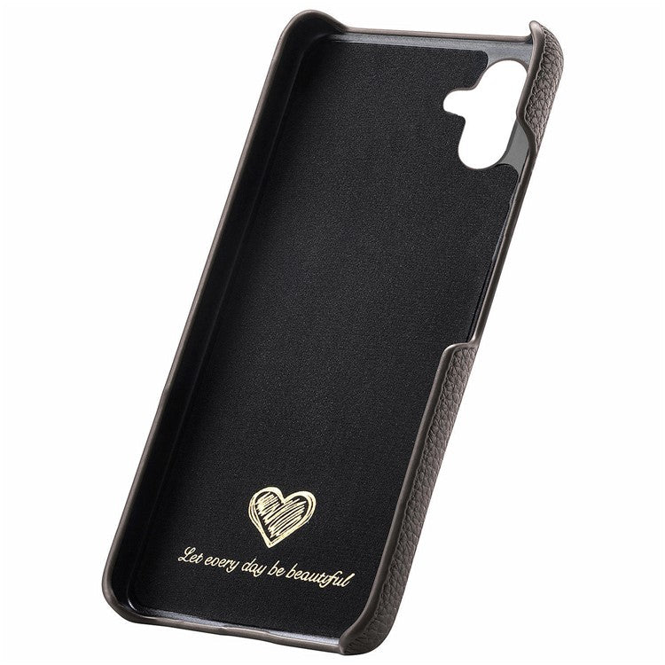 Y1 For Samsung Galaxy A05 4G Case Litchi Texture PU Leather+PC Anti-Scratch Cover - Silver Grey