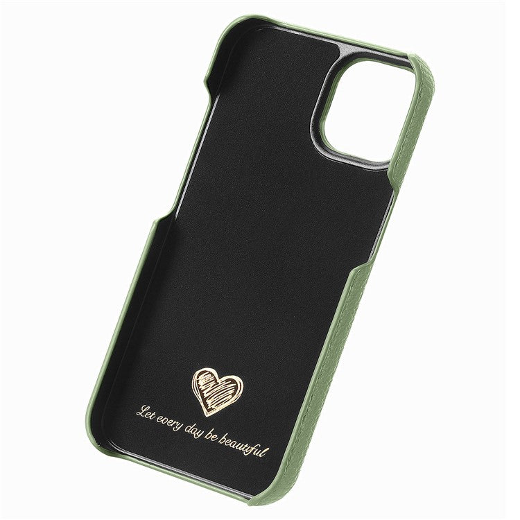 Y1 For iPhone 14 Plus Case Anti-scratch Litchi Texture PU Leather Coated PC Phone Cover - Matcha Green