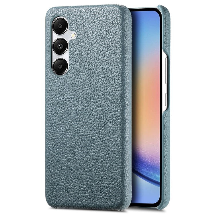 Y1 For Samsung Galaxy A35 5G Case Litchi Texture Leather+PC Back Cover - Baby Blue