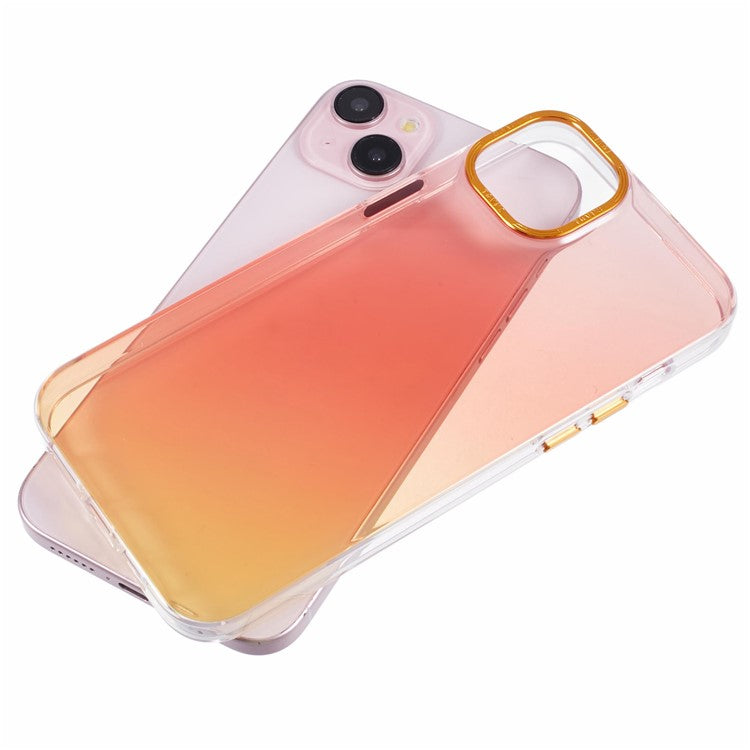 TGVI'S Grace Series For iPhone 14 Case TPU Colorful Design Phone Shell - Sunrise Orange