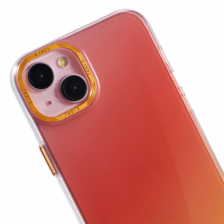 TGVI'S Grace Series For iPhone 14 Case TPU Colorful Design Phone Shell - Sunrise Orange