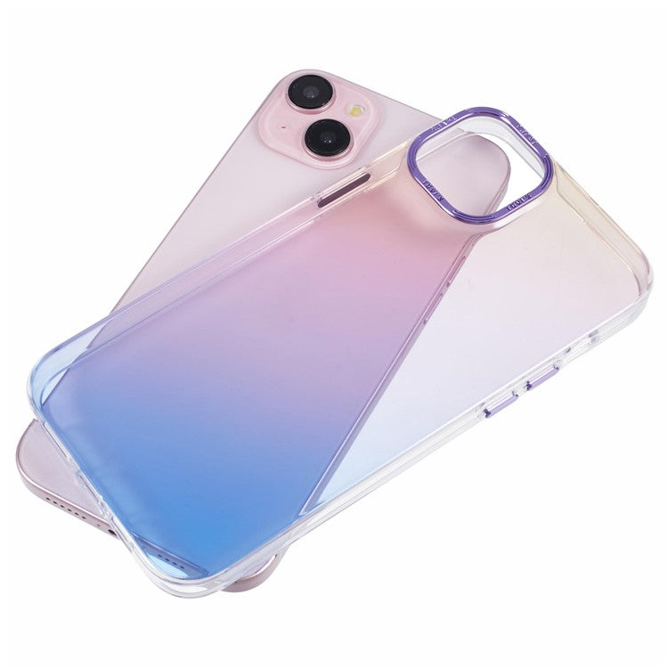 TGVI'S Grace Series For iPhone 14 Plus Cell Phone Case TPU Colorful Design Back Cover - Sunset Purple