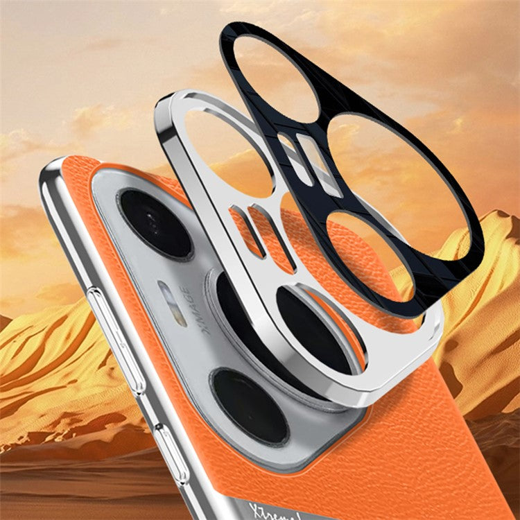 For Huawei Pura 70 Cell Phone Case PU Leather Shock Absorbing Cover - Orange