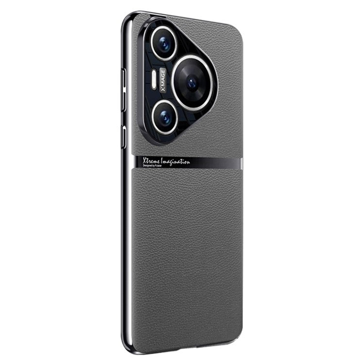 For Huawei Pura 70 Pro / Pura 70 Pro+ Phone Case Drop Protection PU Leather Back Cover - Grey