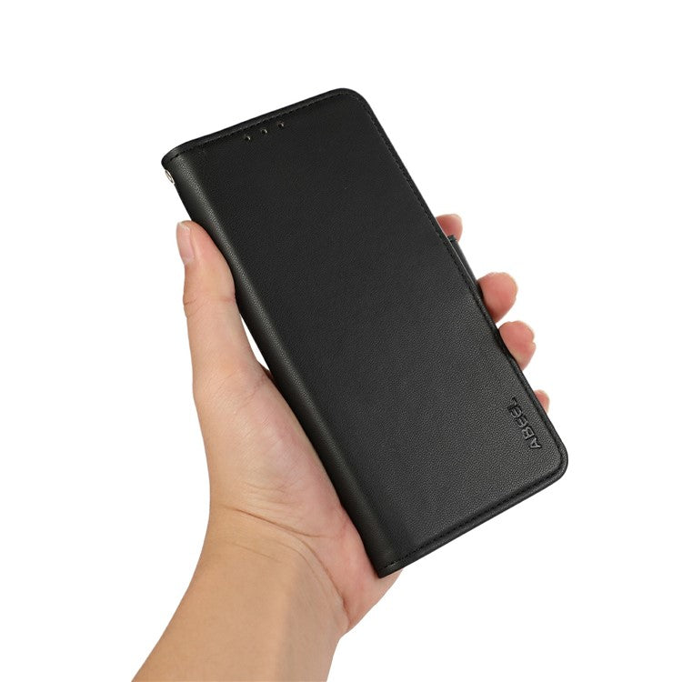ABEEL For iPhone 14 Pro Leather Case RFID Blocking Wallet Protective Phone Cover - Black