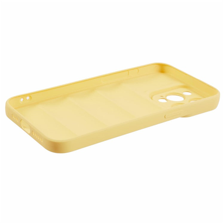 JTW Series For iPhone 14 Pro Max Case Grid Down Jacket Texture Rubberized Protective Shell - Yellow