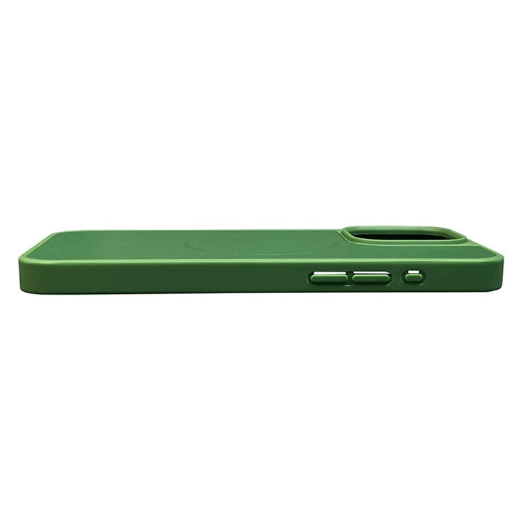 For 	iPhone 14 Plus Cell Phone Case PU+TPU Drop-resistant Cover Compatible with MagSafe - Black