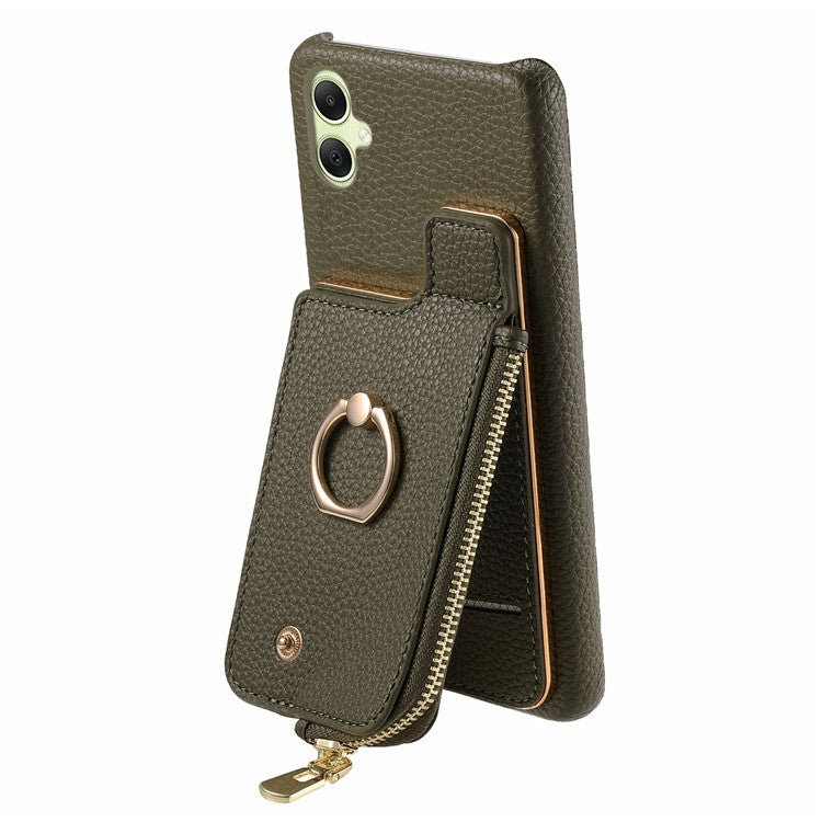 Y3 For Samsung Galaxy A05 4G Case RFID Blocking Leather+TPU Phone Protective Cover - Army Green