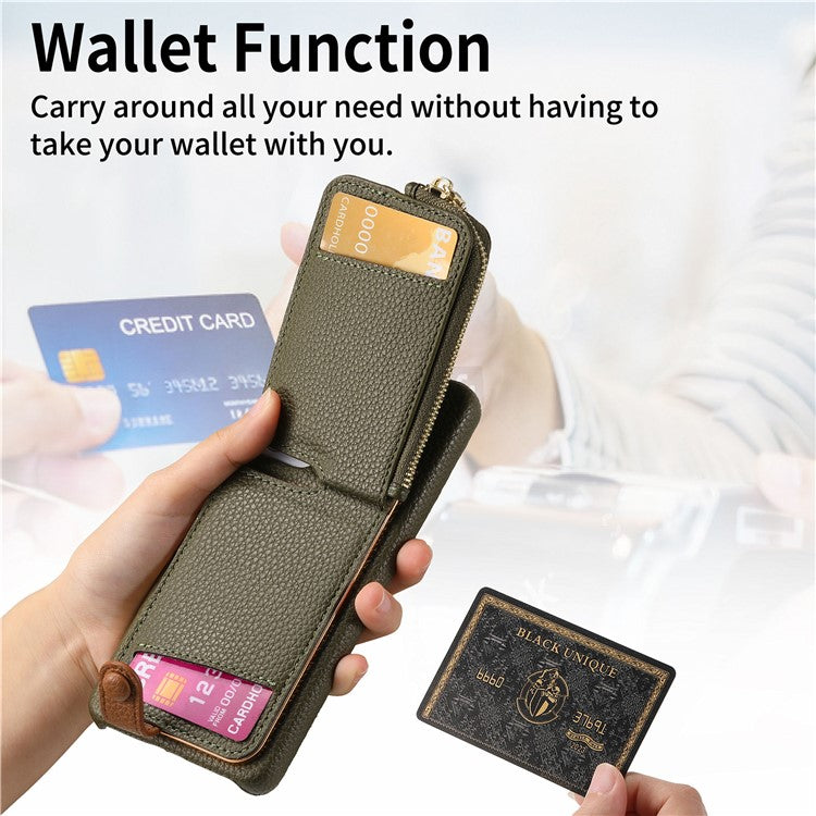 Y3 For Samsung Galaxy A05 4G Case RFID Blocking Leather+TPU Phone Protective Cover - Army Green