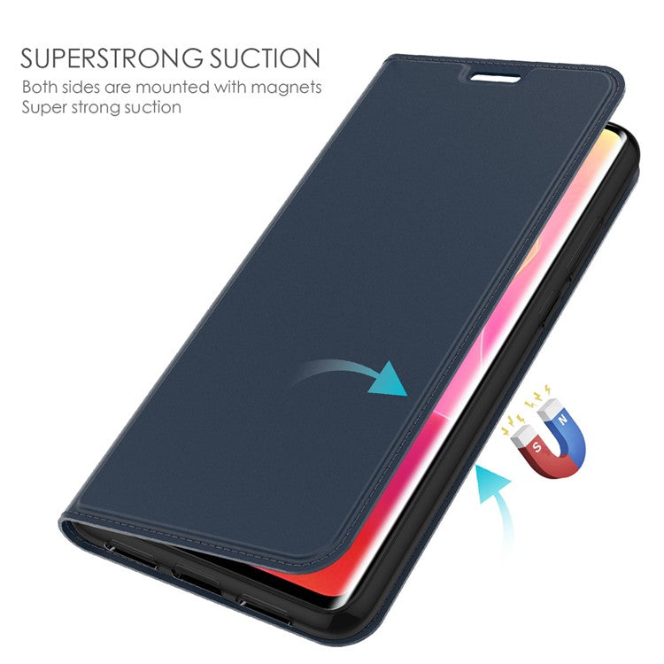 For Huawei Enjoy 60 Cell Phone Cases Card Holder Folding Stand PU Leather+TPU Cover - Blue
