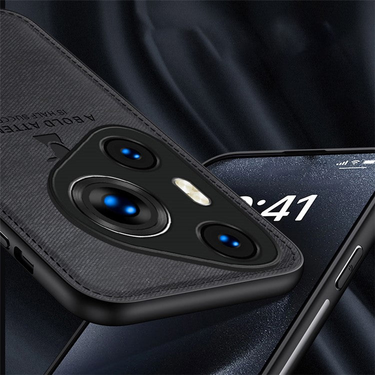 For Huawei Pura 70 Pro / Pura 70 Pro+ Hybrid Case Deer Pattern Cloth Texture Leather+PC+TPU Protective Cover - Grey