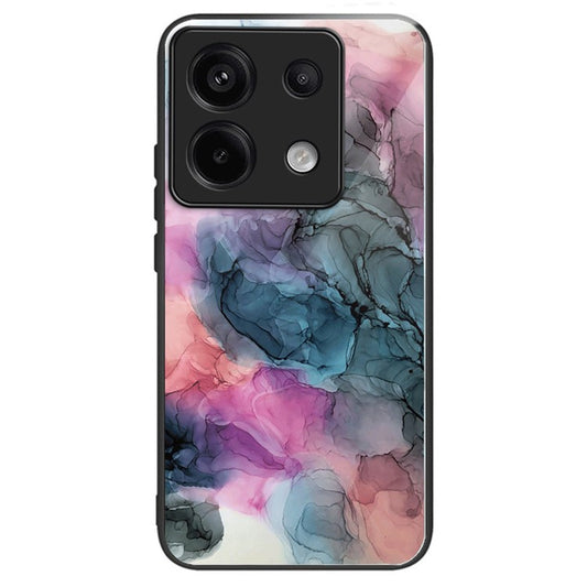 For Xiaomi Redmi Note 13 Pro 5G / Poco X6 5G Case Marble Pattern Tempered Glass Back Phone Cover - Style O