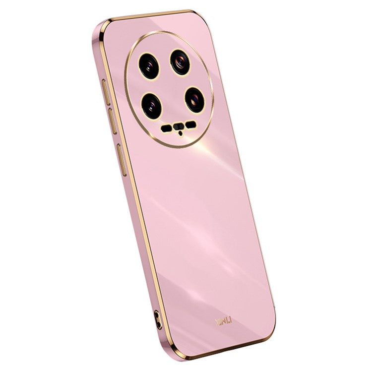 XINLI For Xiaomi 14 Ultra Electroplated Case Flexible TPU Phone Shell - Purple