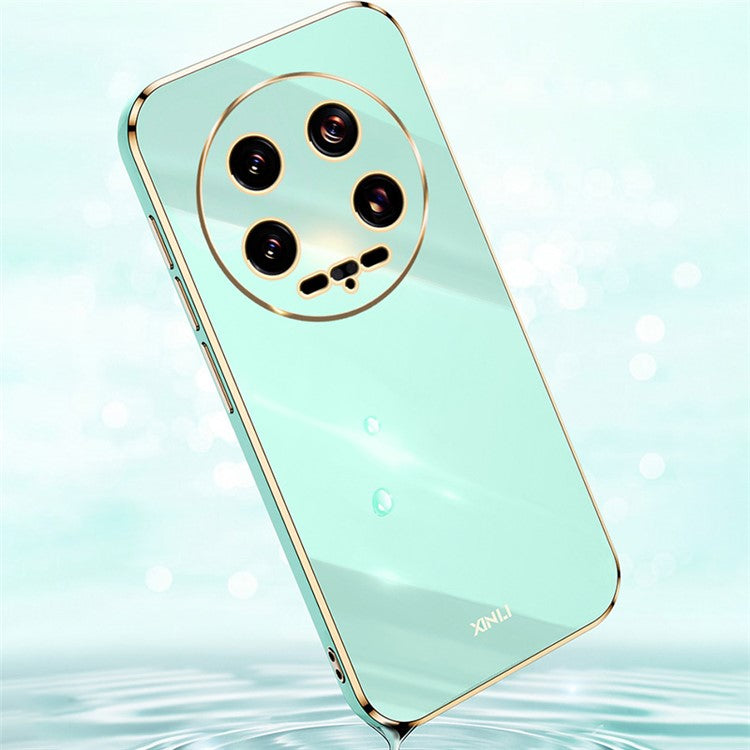 XINLI For Xiaomi 14 Ultra Electroplated Case Flexible TPU Phone Shell - Purple