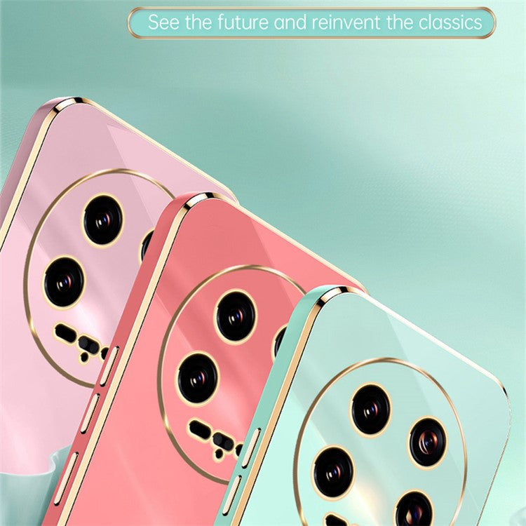 XINLI For Xiaomi 14 Ultra Electroplated Case Flexible TPU Phone Shell - Purple