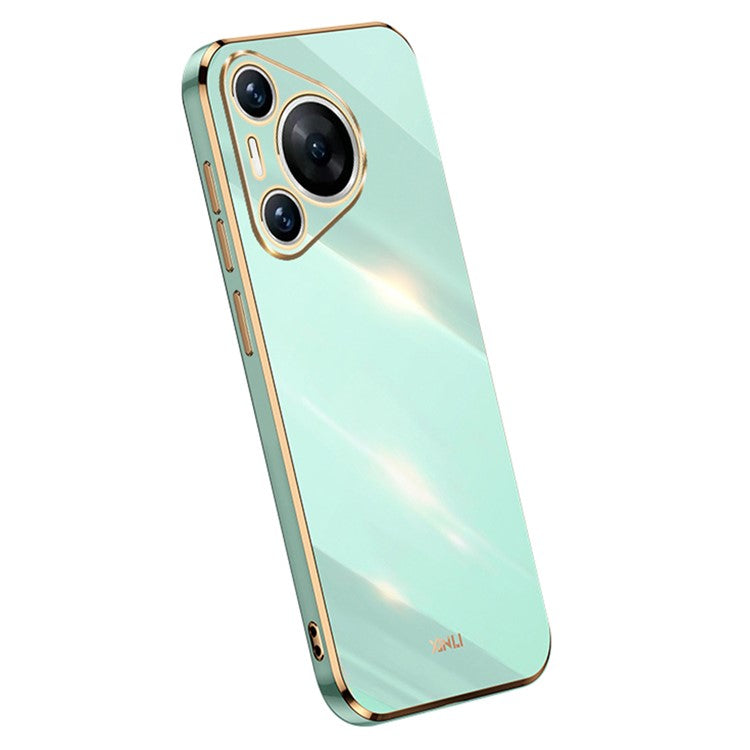 XINLI For Huawei Pura 70 Case Flexible TPU Electroplated Back Phone Cover - Cyan