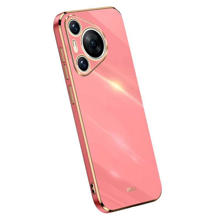 XINLI For Huawei Pura 70 Case Flexible TPU Electroplated Back Phone Cover - Red
