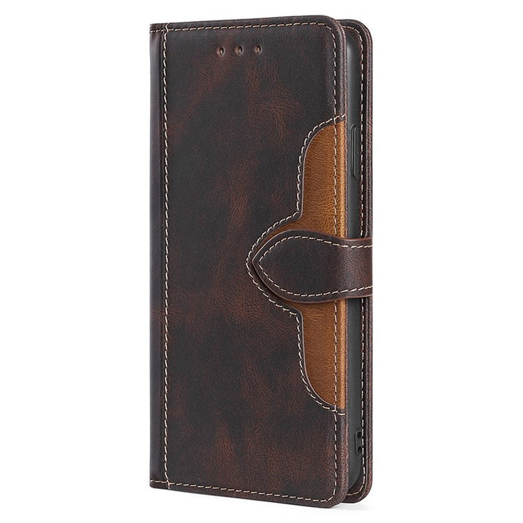 For Huawei nova 12 5G Wallet Case Straw Hat Pattern Stand Leather Phone Cover - Brown