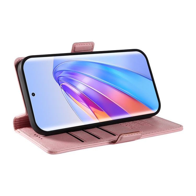 YIKATU YK-007 For Honor X40 5G / X9a 5G / Magic5 Lite 5G Phone Case Litchi Texture Leather Wallet Cover - Pink