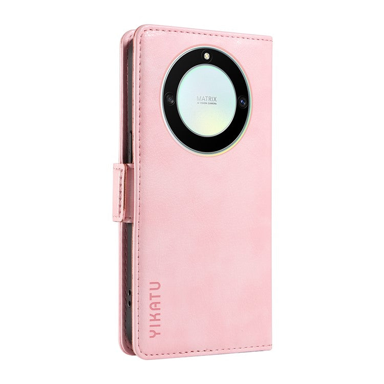 YIKATU YK-007 For Honor X40 5G / X9a 5G / Magic5 Lite 5G Phone Case Litchi Texture Leather Wallet Cover - Pink