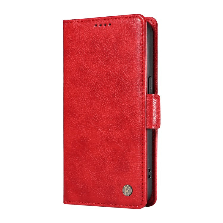YIKATU YK-007 For Honor X40 5G / X9a 5G / Magic5 Lite 5G Phone Case Litchi Texture Leather Wallet Cover - Red