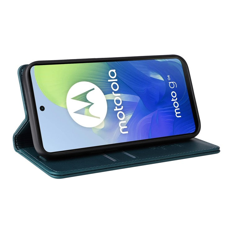 YIKATU YK-001 For Motorola Moto E14 4G / G04 4G / G04s 4G / G24 4G Cell Phone Case Magnetic Closing Leather Cover - Green