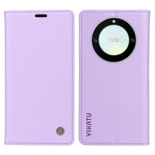 YIKATU YK-001 For Honor X40 5G / X9a 5G / Magic5 Lite 5G Cell Phone Case Magnetic Closing Leather Cover - Light Purple