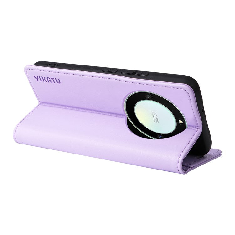 YIKATU YK-001 For Honor X40 5G / X9a 5G / Magic5 Lite 5G Cell Phone Case Magnetic Closing Leather Cover - Light Purple