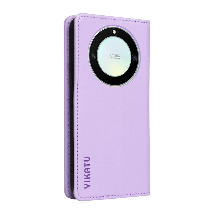 YIKATU YK-001 For Honor X40 5G / X9a 5G / Magic5 Lite 5G Cell Phone Case Magnetic Closing Leather Cover - Light Purple