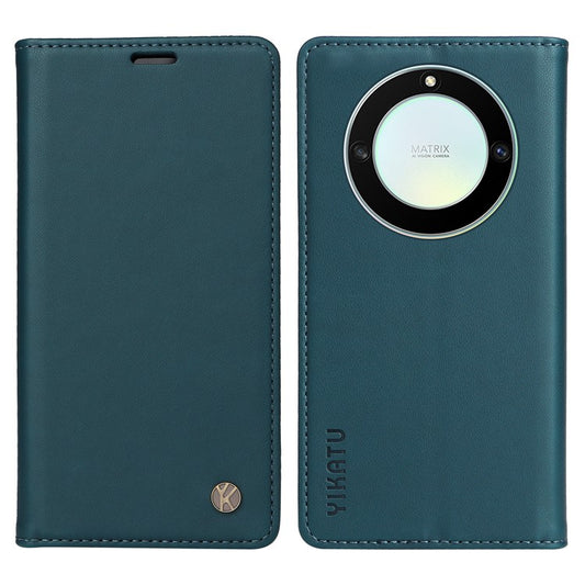 YIKATU YK-001 For Honor X40 5G / X9a 5G / Magic5 Lite 5G Cell Phone Case Magnetic Closing Leather Cover - Green